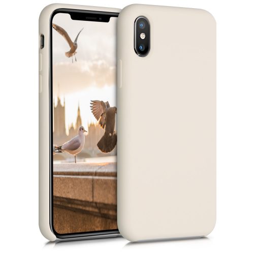 Калъф за Apple iPhone X / iPhone XS, Силиконов, Крем, 46313.210