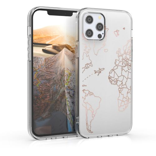 Калъф за iPhone 12 / iPhone 12 Pro, силикон, розово злато, 53035.06