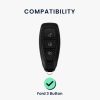 Капак за автомобилен ключ за Ford - 3 бутона - Keyless Go, силикон, черен, 53133.05