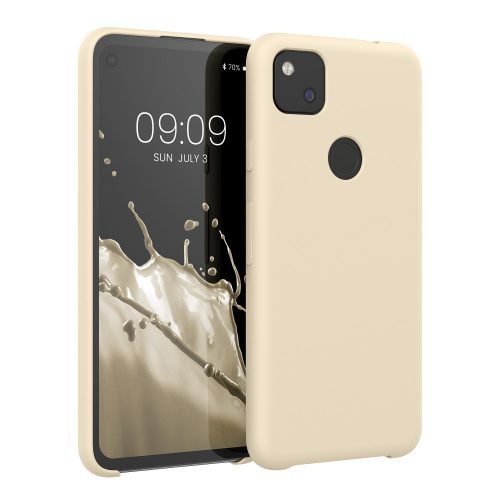 Кейс за Google Pixel 4a, Силиконов, Кремав, 52549.204