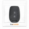 Калъф за автомобилен ключ за Dacia / Renault - 2 бутона - Keyless Go, kwmobile, силикон, черен / син, 54813.02