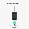 Капак за автомобилен ключ за Dacia / Renault - 2 бутона - Keyless Go, kwmobile, силикон, червен, 54812.09