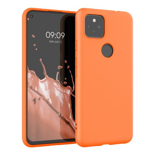 Кейс за Google Pixel 5a, Силиконов, Оранжев, 55374.150