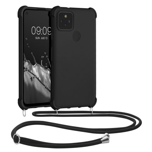 Кейс за Google Pixel 5, Силиконов, Черен, 53843.01