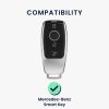 Калъф за автомобилен ключ за Mercedes Benz - Smart Key, kwmobile, силикон, черен / златен, 56003.01