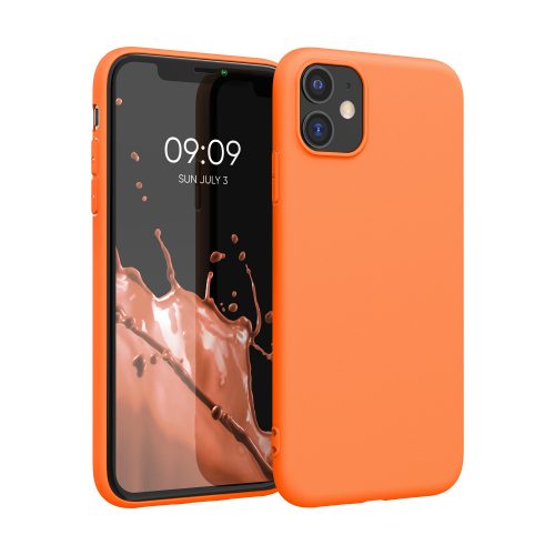 Калъф за Apple iPhone 11, Силиконов, Оранжев, 49787.150, kwmobile