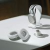 Комплект от 2 възглавнички за слушалки Apple AirPods Max, Kwmobile, Сиви, Екологична кожа, 55895.35