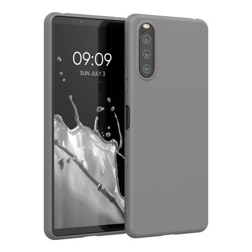 Калъф за Sony Xperia 10 III, Силиконов, Сив, 54754.155, kwmobile