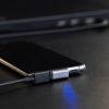 Комплект от 2 USB-C адаптера под прав ъгъл от 90 градуса, Kwmobile, сребрист/черен, алуминий, 56386.02