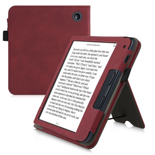 Калъф за Kobo Libra 2, Екологична кожа, Червен, kwmobile, 56580.19