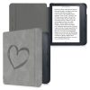 Капак за Kobo Libra 2, Екологична кожа, Сив, kwmobile, 56579.02