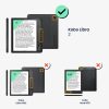 Капак за Kobo Libra 2, Екологична кожа, Сив, kwmobile, 56579.02