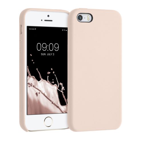 Калъф за Apple iPhone 5s / iPhone SE, Силиконов, Крем, 42766.225, kwmobile