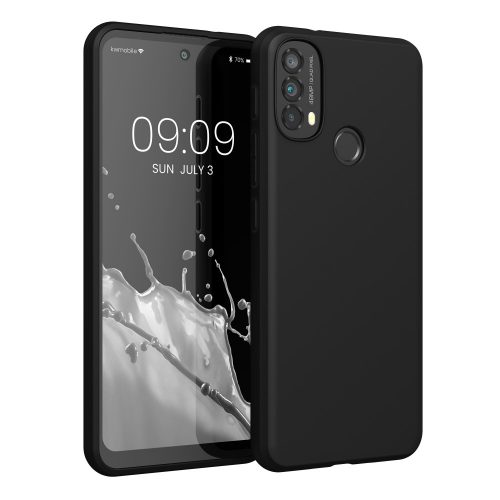 Кейс за Motorola Moto E40, Силиконов, Черен, 56641.47, kwmobile