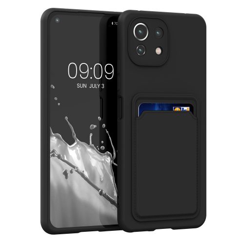 Капак за Xiaomi Mi 11 Lite 5G, силикон, черен, 56951.47, kwmobile