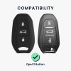 Капак за автомобилен ключ за Opel - 3 бутона - Keyless Go, kwmobile, силикон, черен / червен, 56976.01