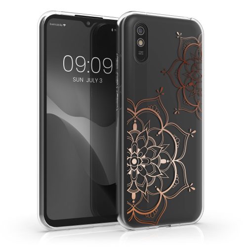 Калъф Kwmobile за Xiaomi Redmi 9A/Redmi 9AT, Силиконов, Прозрачен/Розов, 57092.02