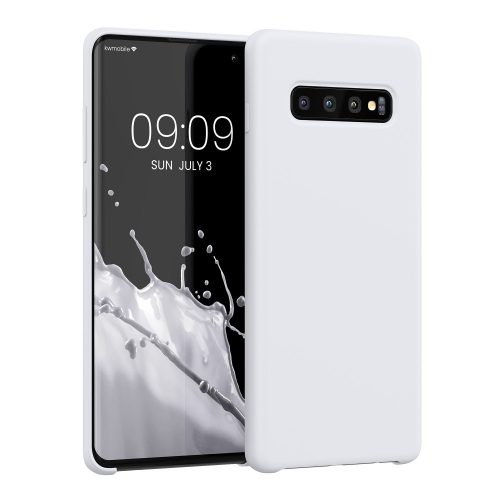 Калъф Kwmobile за Samsung Galaxy S10 Plus, Силиконов, Бял, 49028.48