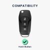 Калъф за автомобилен ключ за Ford 3 бутона - MyKey, Kwmobile, сребрист, силикон, 57313.94