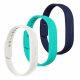 Комплект от 3 каишки за Fitbit Flex 2, Kwmobile, многоцветен, силикон, 39614.205