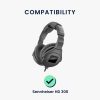 Комплект от 2 възглавнички за слушалки Sennheiser HD 300, Kwmobile, черни, еко кожа, 57418.01