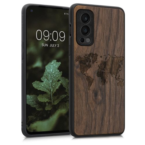 Калъф Kwmobile за OnePlus Nord 2 5G, дърво, кафяв, 56448.04