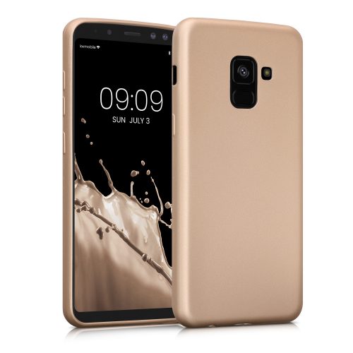 Калъф Kwmobile за Samsung Galaxy A8 (2018), Силиконов, Златен, 45634.66