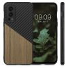 Калъф Kwmobile за OnePlus Nord 2 5G, дърво, кафяв/черен, 57498.01