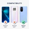 Калъф Kwmobile за Huawei nova 9, Силиконов, Прозрачен/Черен, 57665.01