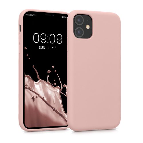 Калъф Kwmobile за Apple iPhone 11, силиконов, розов, 50791.237