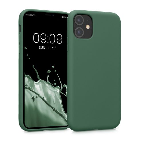 Калъф Kwmobile за Apple iPhone 11, силиконов, зелен, 50791.80