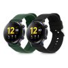 Комплект от 2 каишки за Realme Watch S/Watch S Pro/Watch 2 Pro, Kwmobile, Черен/Зелен, Силикон, 57786.02