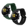 Комплект от 2 каишки за Realme Watch S/Watch S Pro/Watch 2 Pro, Kwmobile, Черен/Зелен, Силикон, 57786.02