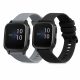 Комплект 2 каишки за Garmin Venu Sq/Venu Sq Music, Kwmobile, черен/сив, силикон, 57776.01