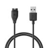 USB кабел за зареждане за Garmin Venu 2 Plus/Fenix 7/Vivomove Sport, Kwmobile, черен, пластмаса, 57777.01