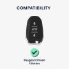 Капак за автомобилен ключ за Peugeot/Citroen 3 бутона - Smart Key, Kwmobile, Многоцветен, Силикон, 57842.01