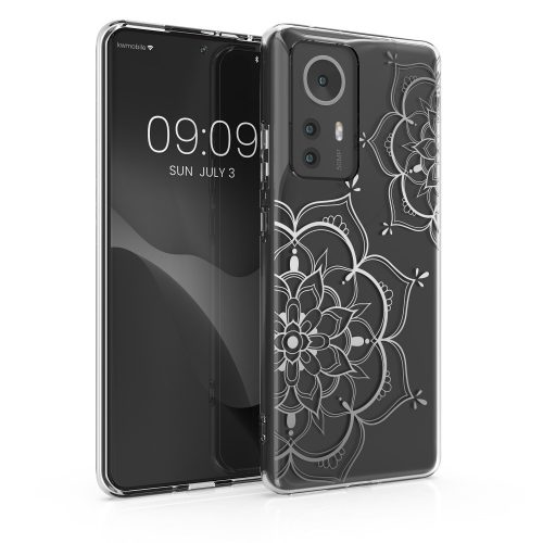 Калъф Kwmobile за Xiaomi 12 Pro, силиконов, прозрачен/сребрист, 57945.02