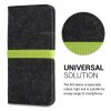 Kwmobile Universal Cover XL размер - 6,8 инча, микрофибър, сиво/зелено, 58046.03