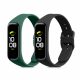 Комплект 2 каишки за Samsung Galaxy Fit 2, Kwmobile, черен/зелен, силикон, 53962.05