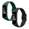 Комплект 2 каишки за Samsung Galaxy Fit 2, Kwmobile, черен/зелен, силикон, 53962.05