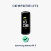 Комплект 2 каишки за Samsung Galaxy Fit 2, Kwmobile, черен/зелен, силикон, 53962.05