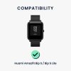 Каишка за Huami Amazfit Bip S/Amazfit Bip S Lite, Kwmobile, кафяв/черен, естествена кожа, 58179.05