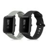 Комплект от 2 каишки за Huami Amazfit Bip/Amazfit Bip Lite, Kwmobile, сиво/черно, силикон, 58181.01