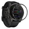 Рамка за циферблат за Garmin Fenix 7S, Kwmobile, черен/сребрист, алуминий, 58352.01