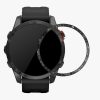 Рамка за циферблат за Garmin Fenix 7S, Kwmobile, черен/сребрист, алуминий, 58352.01