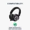 Комплект от 2 възглавнички за слушалки Audio-Technica ATH-M50X/ATH-M40X/ATH-MSR7, Kwmobile, черни, еко кожа, 58449.01