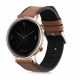 Каишка за Huawei Watch 2/Watch GT2 (42 мм)/Honor Magic Watch 2 (42 мм), Kwmobile, кафяв/черен, естествена кожа, 58464.05