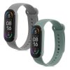 Комплект от 2 каишки за Xiaomi Mi Smart Band 6/Mi Band 6/Mi Band 5, Kwmobile, зелен/сив, силикон, 57428.07