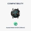 Каишка за Huawei Watch GT (46mm)/Watch GT 2 (46mm), Kwmobile, Син, Естествена кожа, 55891.206