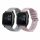 Комплект 2 каишки за Garmin Venu Sq/Venu Sq Music, Kwmobile, Pink/Grey, Silicone, 57776.04